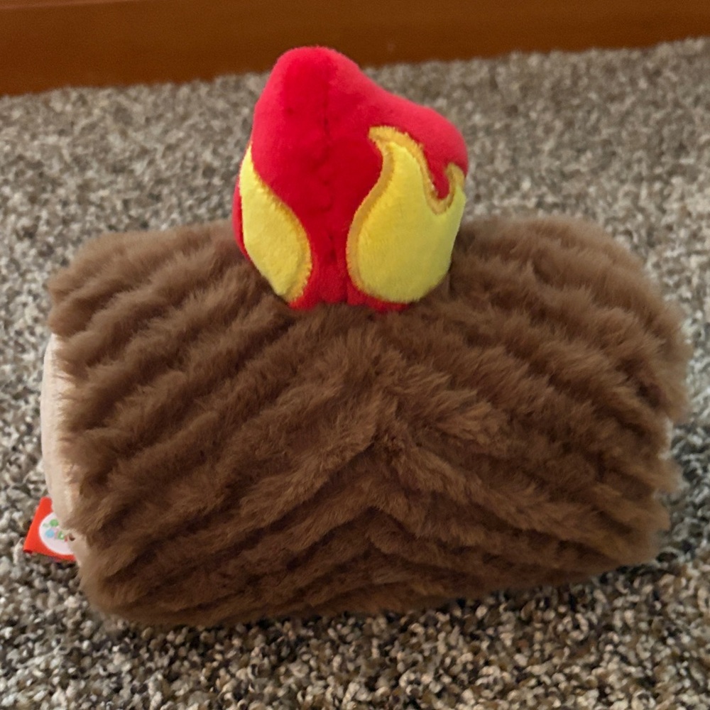 Cute Plush Log with Fire Accent Giggle Scope - Picture 5 of 6